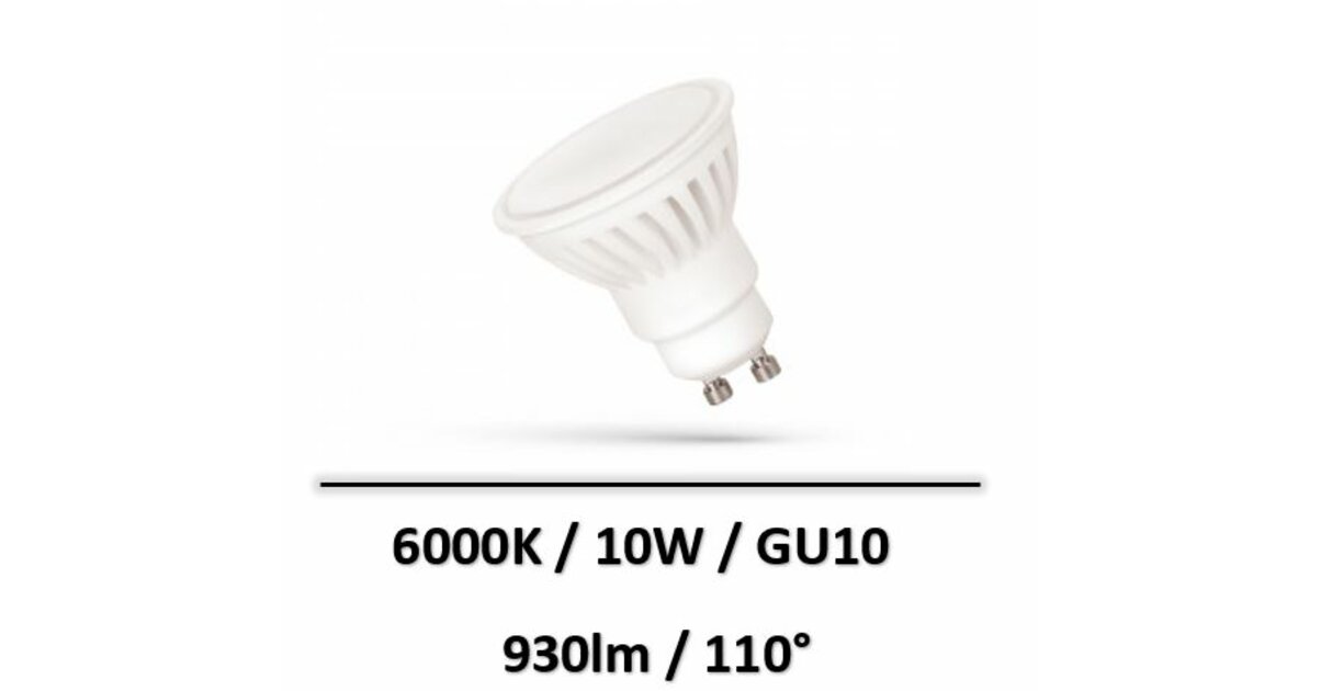Spectrum AMPOULE LED GU10 10W 6000K 110° WOJ+14310 Ampoules LED — free download
